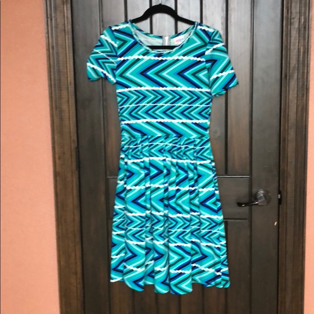 LuLaRoe Dress with Pockets and Back Zipper